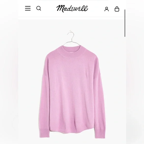Madewell Lilac Mock Neck Sweater Size M - Picture 1 of 9